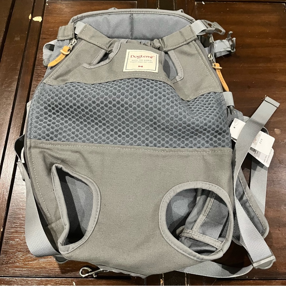 Dog Cat Carrier Backpack - Doglemi Gray new with tags